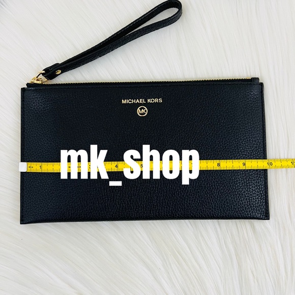 Michael Kors Jet Set Charm Large Zip Clutch Wristlet Black - Picture 11 of 11